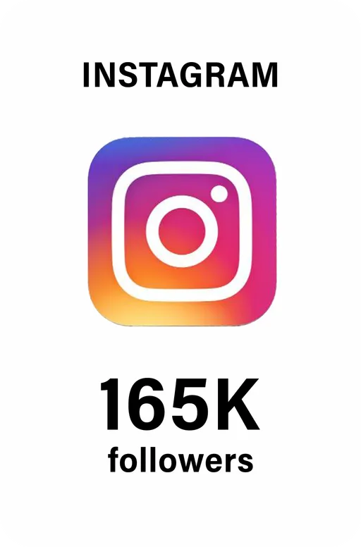 Instagram: 165K followers