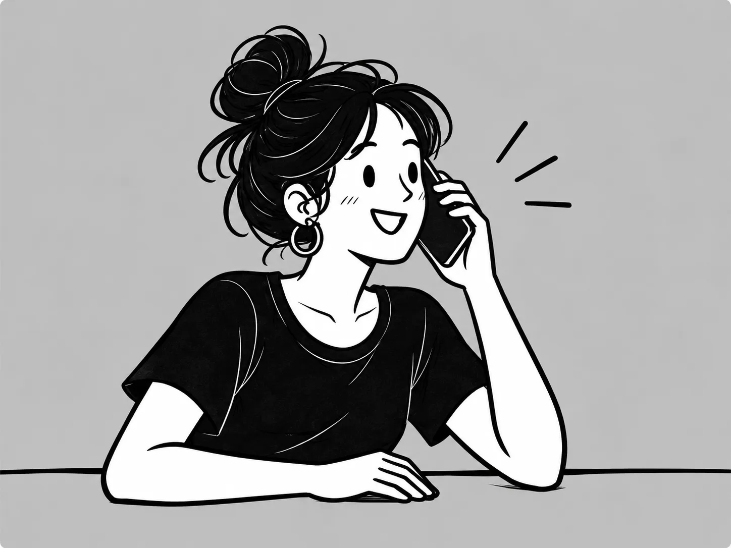A client calling the studio to book a consultation