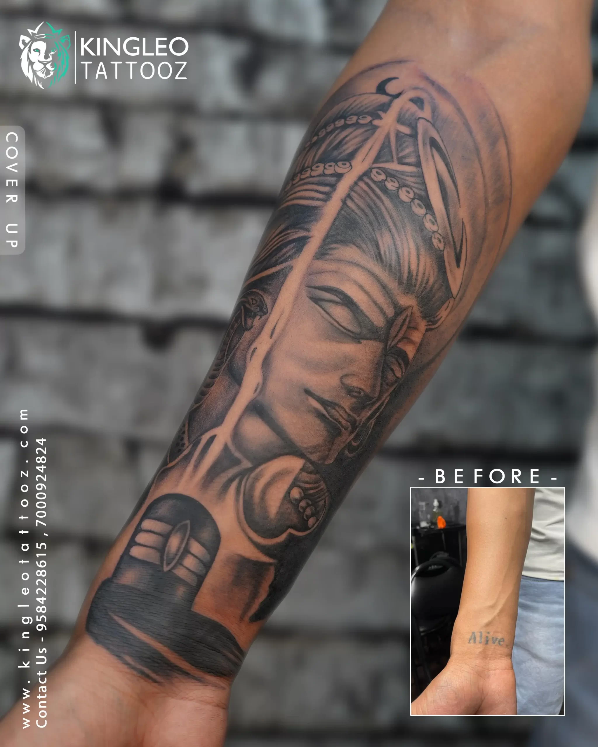 Cover up tattoo with Shiva  Tattoo      shivshambhu aghori  instagram pujari shivji shivashakti ujjain india om  Instagram